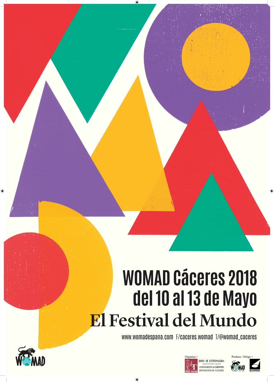 Cartel de WOMAD Cáceres 2018