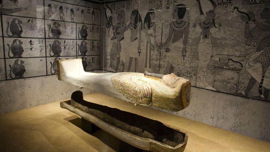 Sala del Museo Egipcio de Barcelona