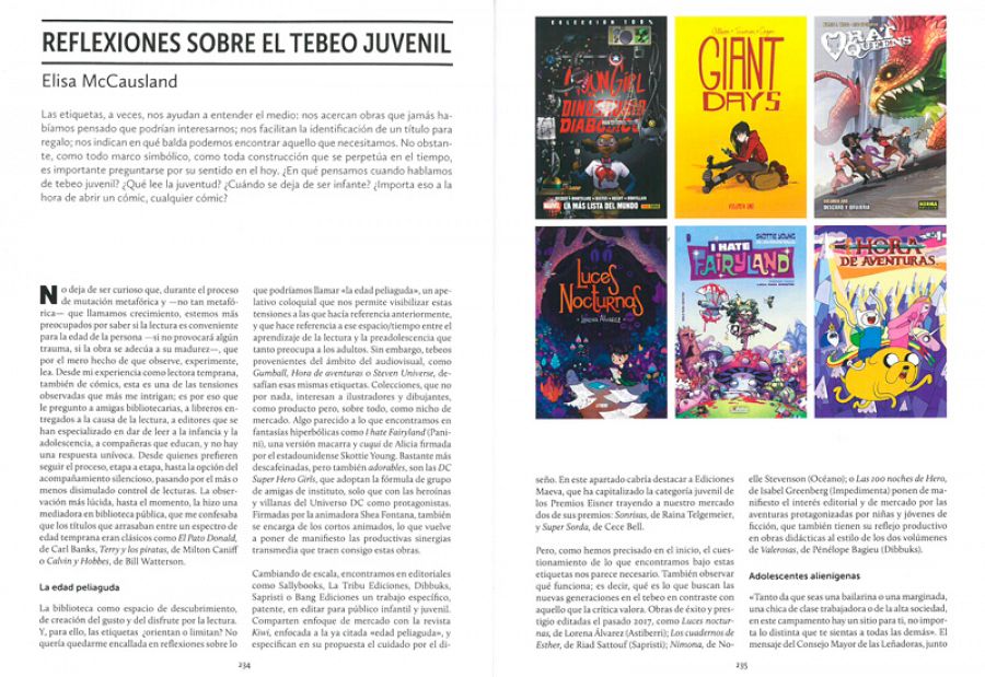 Páginas del anuario 'Cómics esenciales 2017'