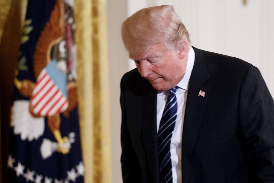 El presidente de Estados Unidos, Donald Trump, tras enterarse del tiroteo en Texas