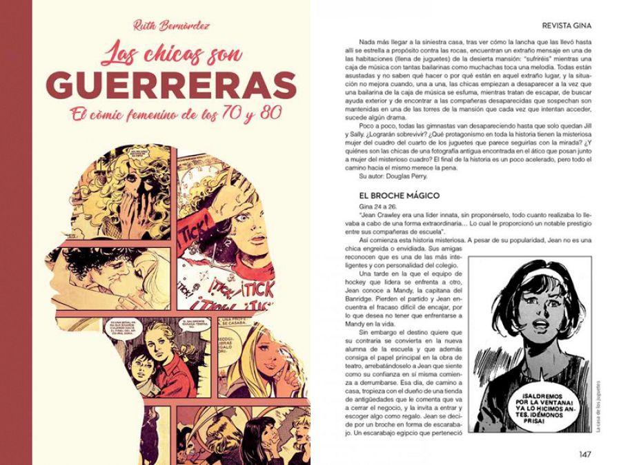 Portada y página de 'Las chicas son guerreras'