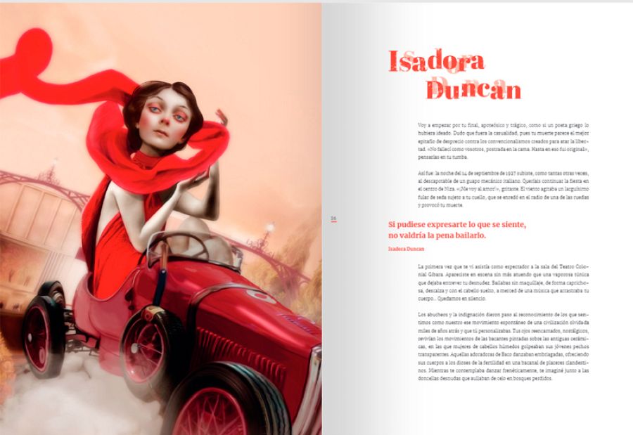 Páginas de 'Genios', dedicadas a Isadora Duncan