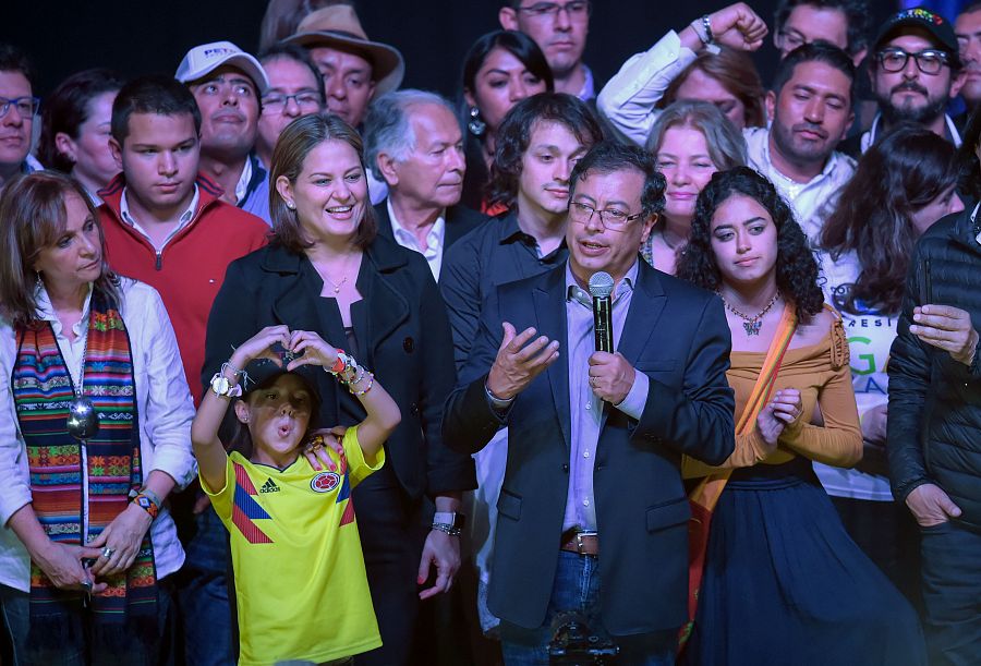 El izquierdista Gustavo Petro ha quedado en segunda posición