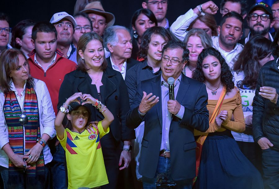 El izquierdista Gustavo Petro ha quedado en segunda posición