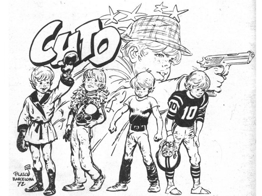 Dibujo de Cuto publicado en 1972 en la revista 'Chito', que homenajeaba a 'Chicos'