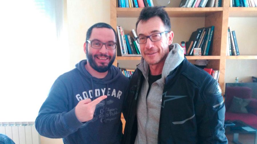 Norman Llorente junto al dibujante y guionista Ramis