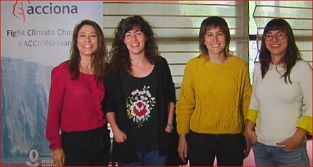 La bióloga marina Alicia Pérez Porro, la oceanógrafa, Ana Payo Payo, la ingeniera de telecomunicación, Uxua López y la bióloga molecular experta en energías renovables, Alexandra Dubini forman el equipo español 