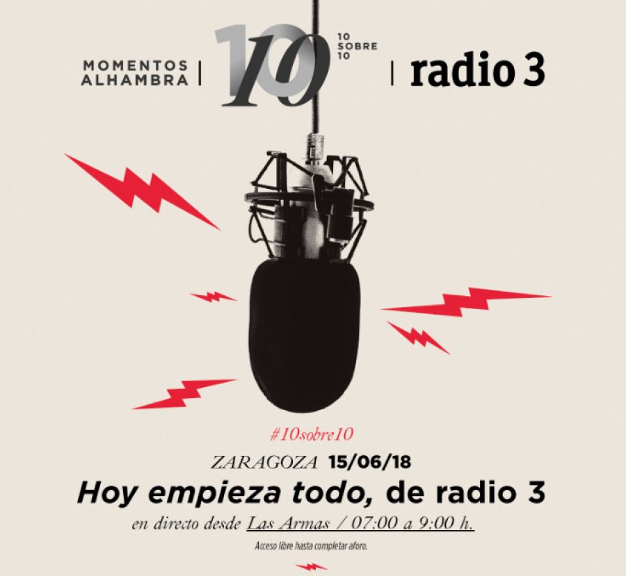 Cartel de la edición especial de Hoy Empieza Todo en directo desde Zaragoza