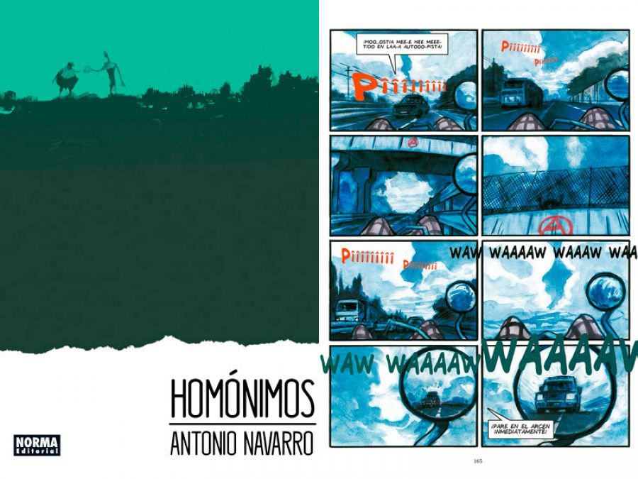 Portada y página de 'Homónimos'