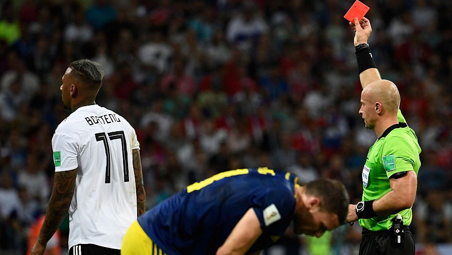 Jerome Boateng, tras ver la roja contra Suecia.
