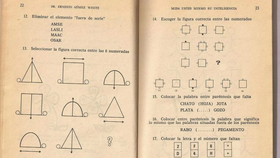 Antiguo test de inteligencia