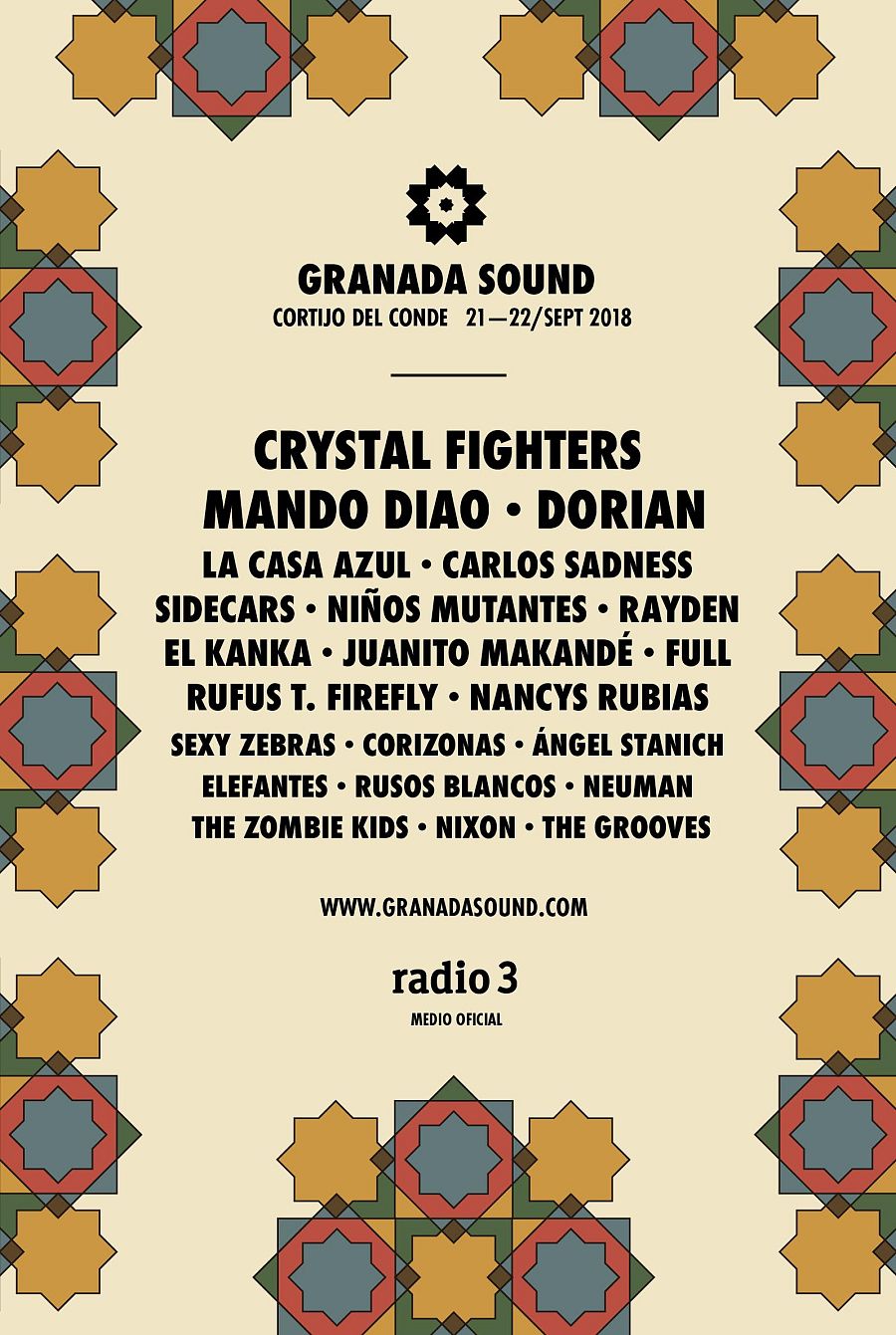 Cartel de la nueva edición del festival Granada Sound