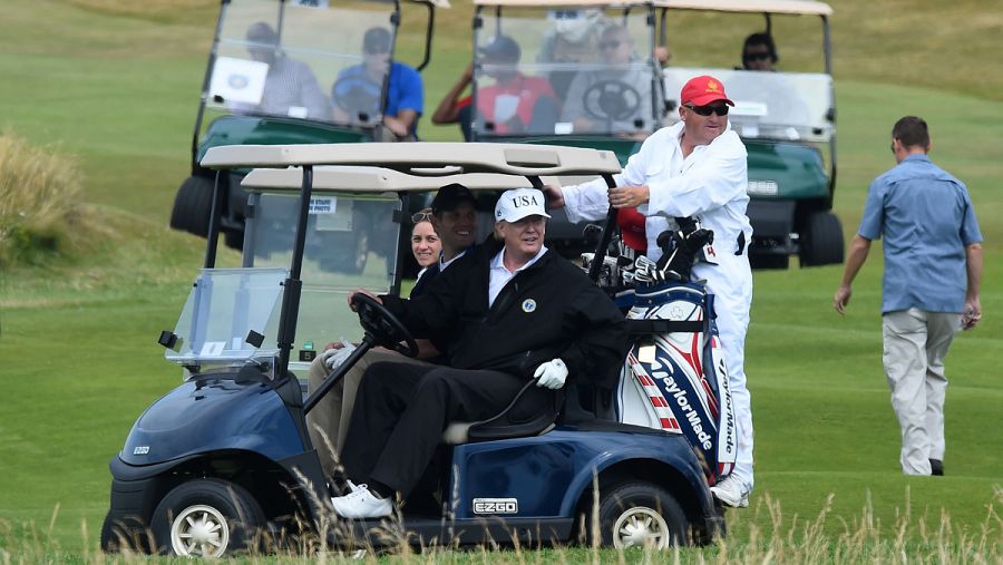 El presidente estadounidense en el complejo de golf Trump Turnberry