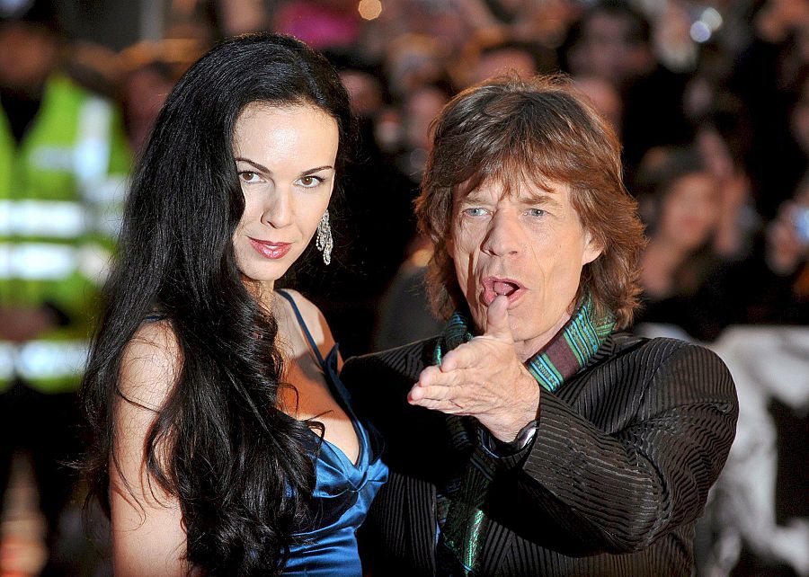 Mick Jagger y la diseñadora L'Wren Scott