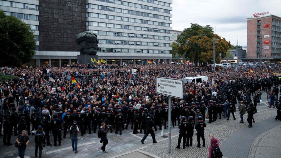 Concentración este lunes en Chemnitz convocada por movimientos xenófobos