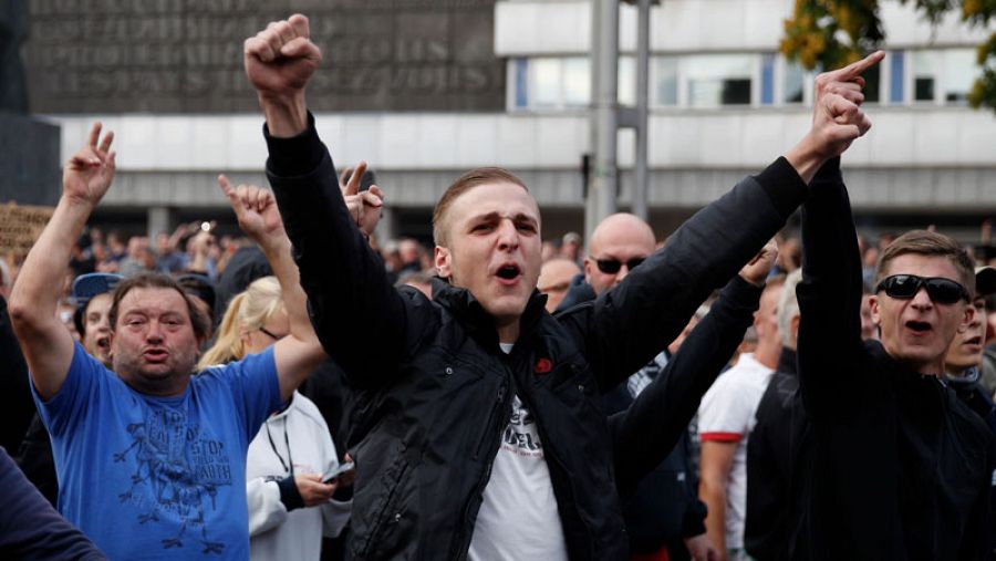 Gritos xenófobos en Chemnitz