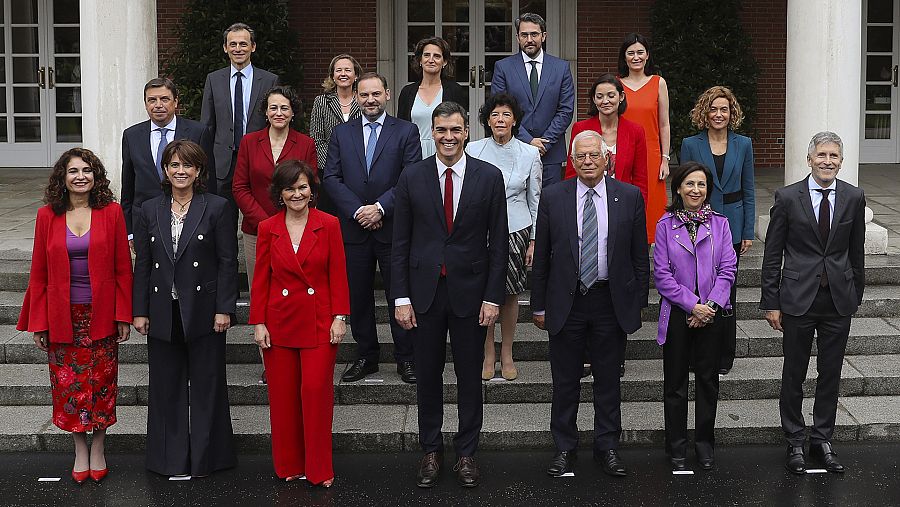 Los ministros del gabinete de Pedro Sánchez
