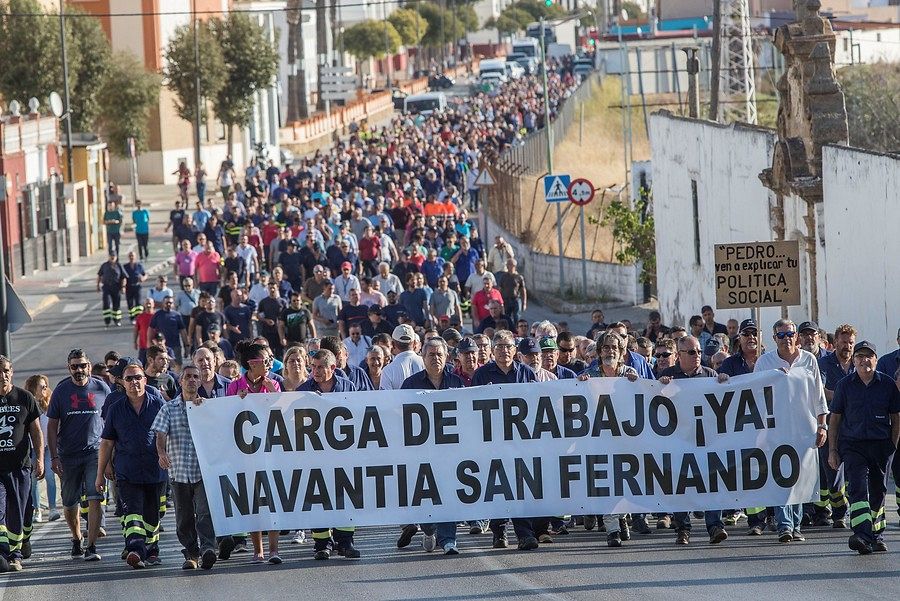 Protesta de los trabajadores de Navantia