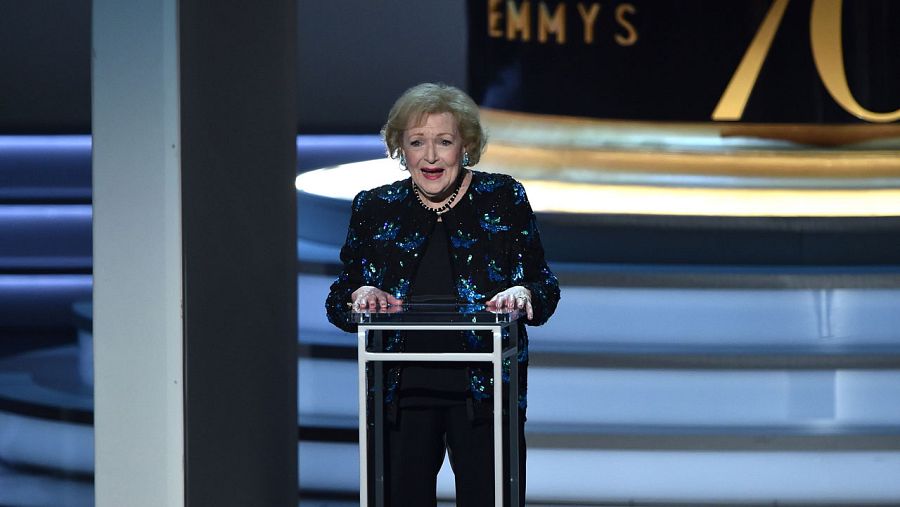 Betty White, durante la gala de los Emmy 2018