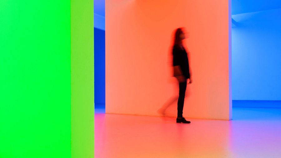 'Cromosaturación', obra del artista Cruz-Diez expuesta en el museo Kunsthal de Rotterdam