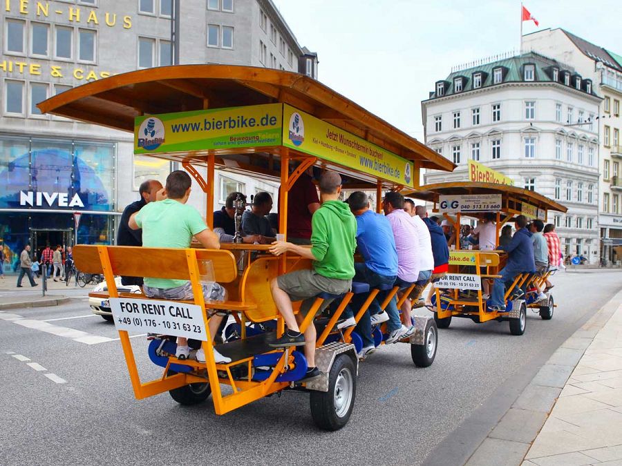 Una 'bicibarra' en una ciudad europea.