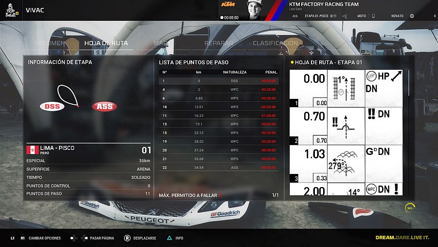 El juego refleja fielmente los libros de ruta del rally, única guía para los pilotos