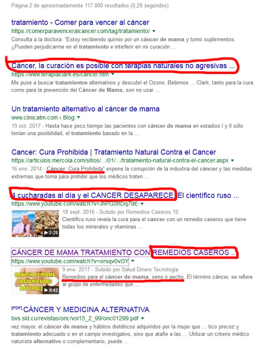 Una simple búsqueda en internet ofrece resultados como éste