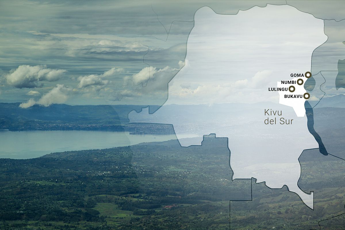 Plano general del lago Kivu en el Congo.