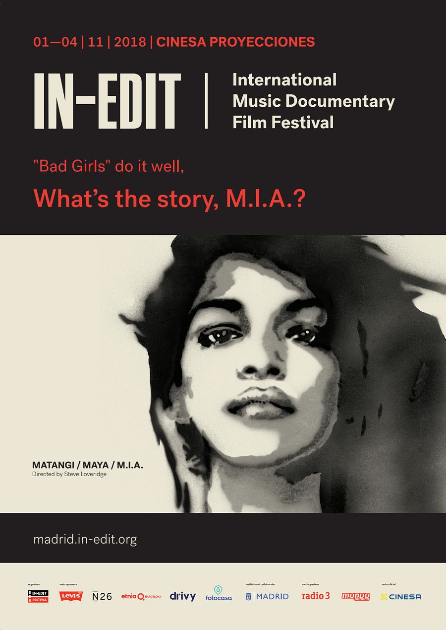 Cartel del documental MATANGI / MAYA / M.I.A. de Steve Loveridge