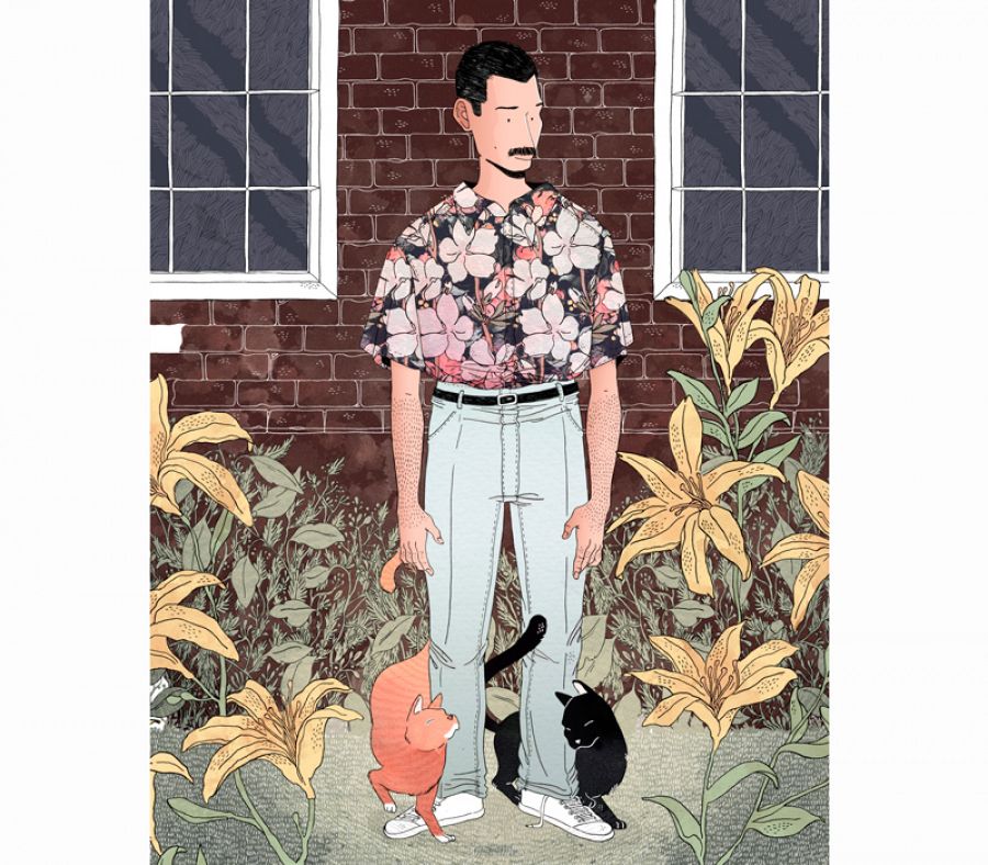  Ilustración de Alfonso Casas. Freddie Mercury.