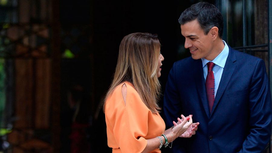 Díaz recibe a Sánchez en la sede del Gobierno andaluz