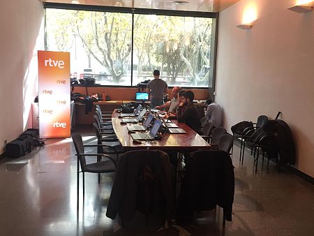 Sala de prensa de RTVE en el Salón del Manga de Barcelona