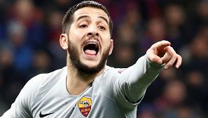 Manolas, tras marcar el primer gol del partido.
