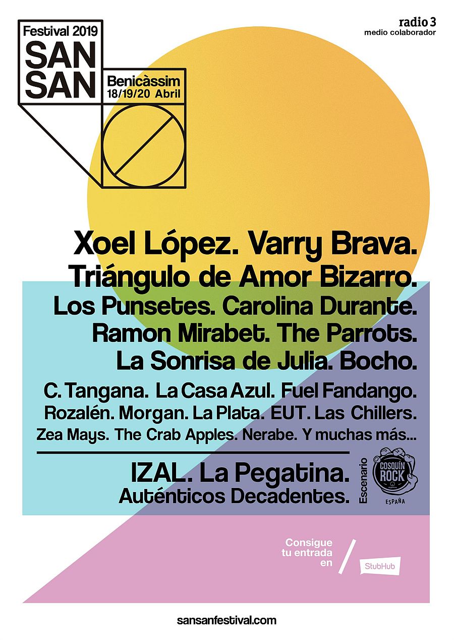 Cartel del SanSan 2019 con las últimas confirmaciones