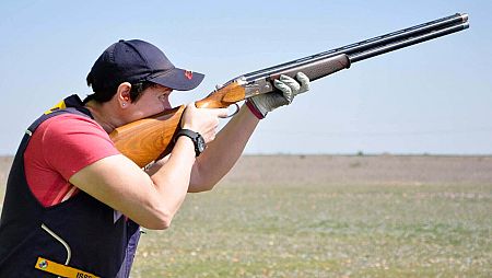 La tiradora española Pilar Calvo en una imagen compartida en su twitter.