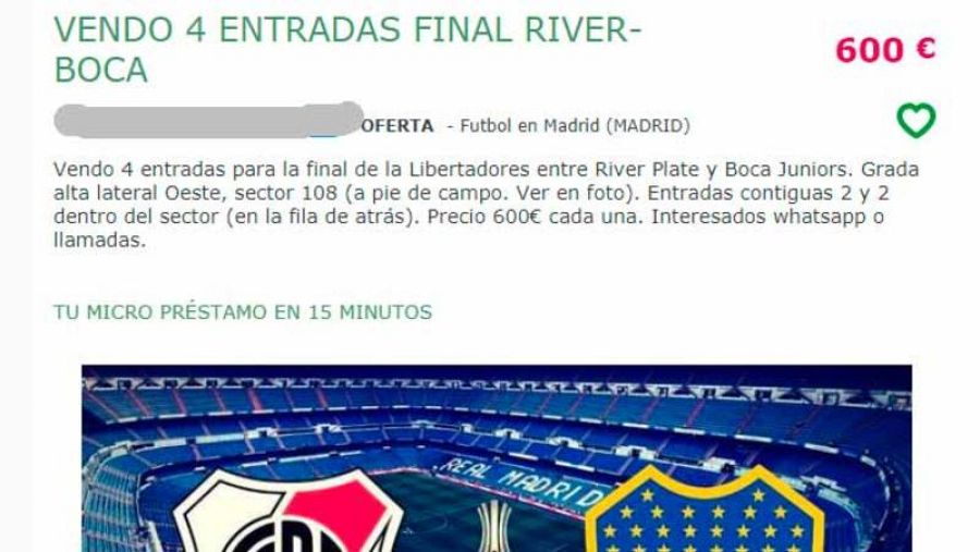Hay socios que venden hasta 4 entradas por 600 euros