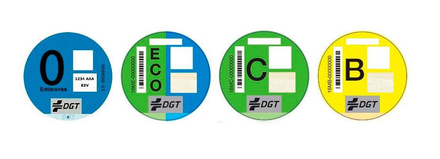 Distintivos ambientales de la DGT para los vehículos