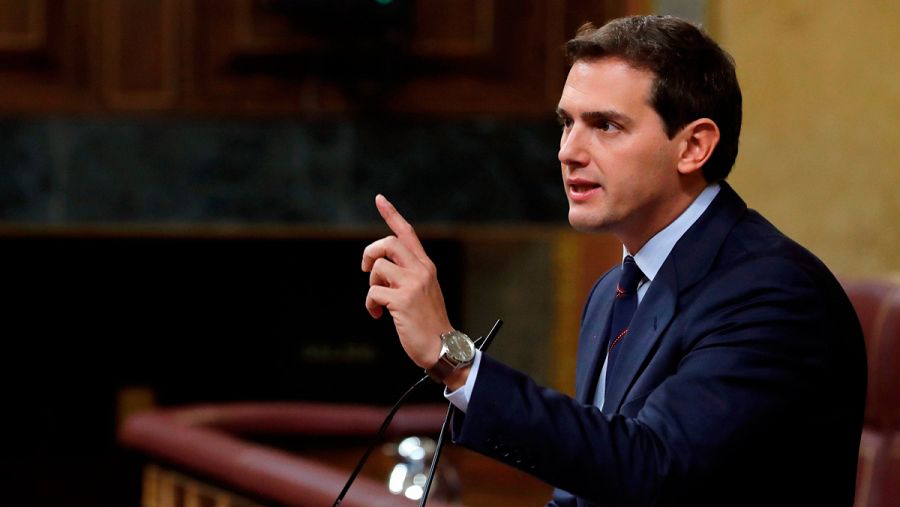 Albert Rivera, líder de Cs, en su intervención en el debate en el Congreso