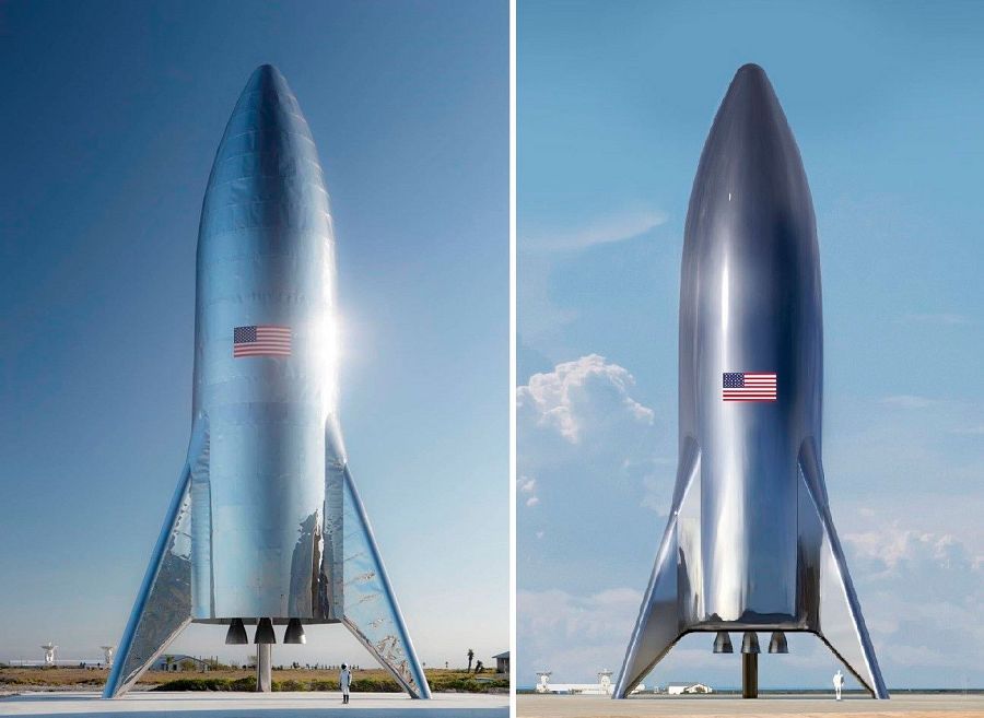 Imagen del Starship Hopper publicada por Elon Musk. ELON MUSK/TWITTER