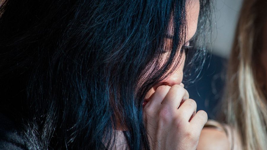 La mujer del hispano-estadounidense Pablo Ibar, Tanya Ibar, durante el juicio de su marido en el tribunal estatal de Florida (EE.UU.).