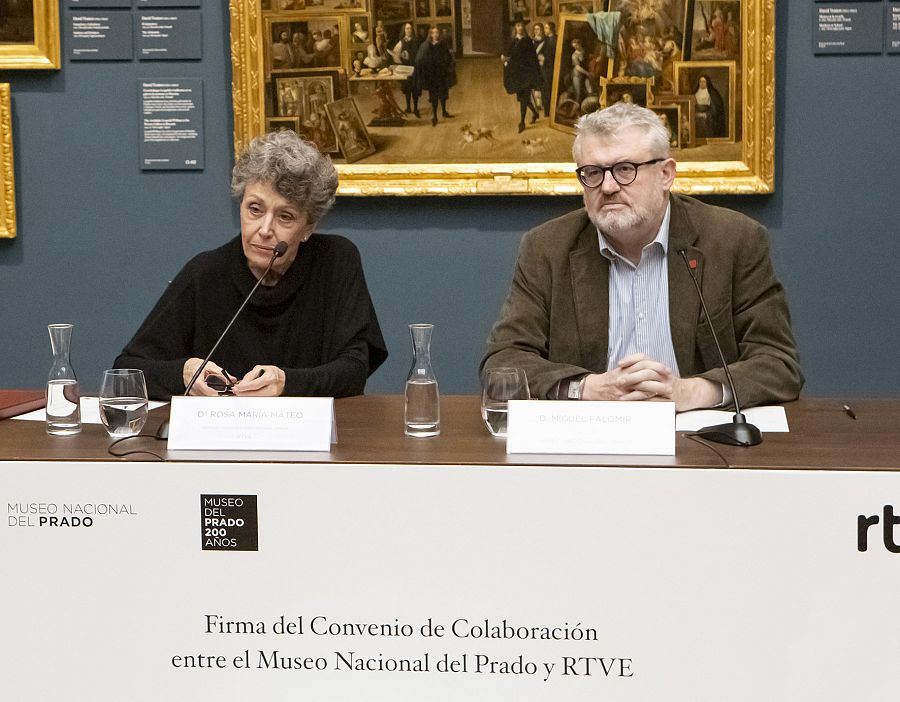 Rosa Maria Mateo y Miguel Falomir firma en convenio de colaboración