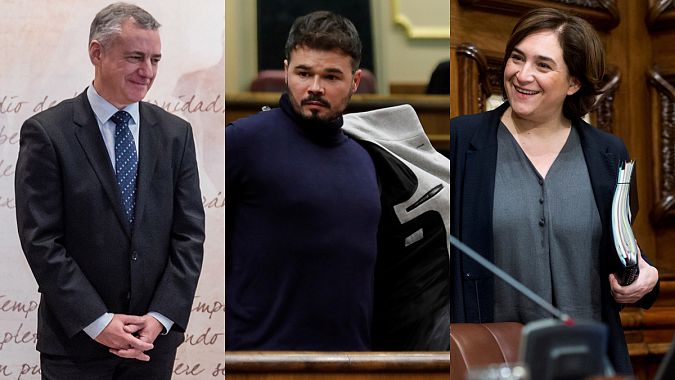 Urkullu, Rufián y Colau