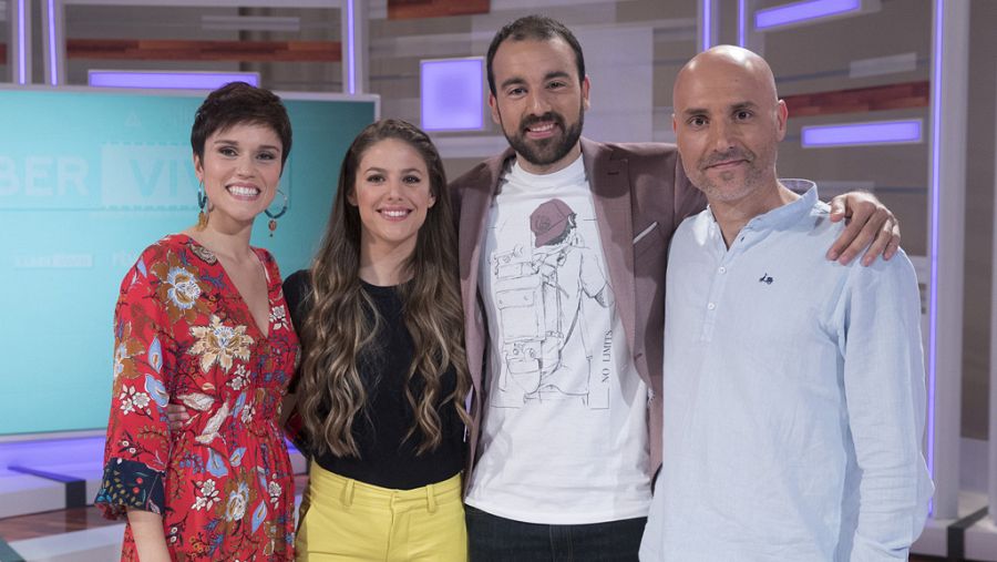 Miriam Moreno y los colaboradores Marta Verona, Aitor Sánchez y Fernando Fabiani