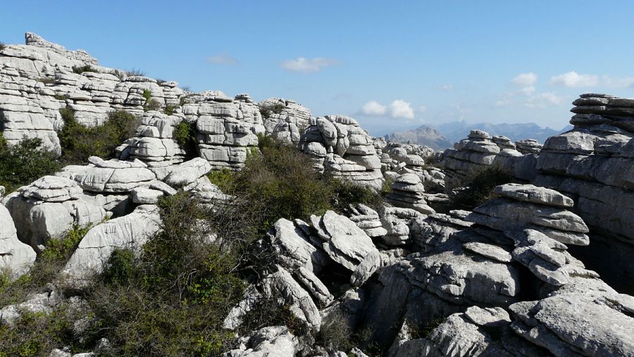 Imagen de la sierra de El Torcal, donde han sido hallados los restos arqueológicos.