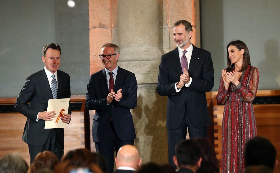 Matías Prats recoge el Premio Nacional de Televisión.