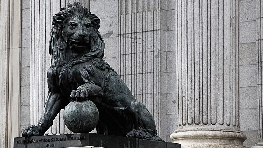 Uno de los leones del Congreso