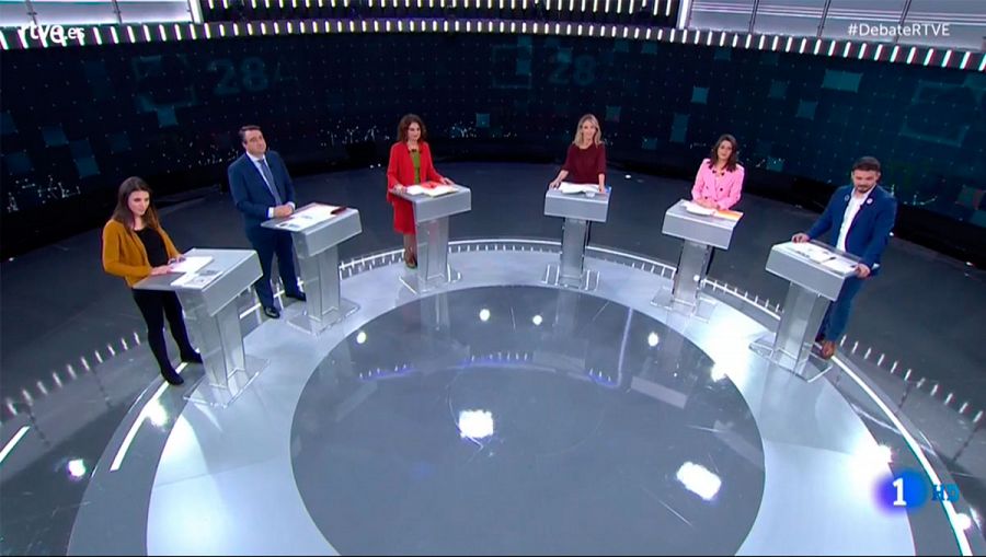 Representantes de los seis principales partidos a las elecciones del 28A han debatido en RTVE.