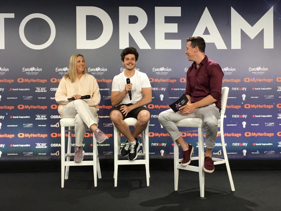 Eurovisión 2019 - Rueda de prensa de Miki tras el primer ensayo