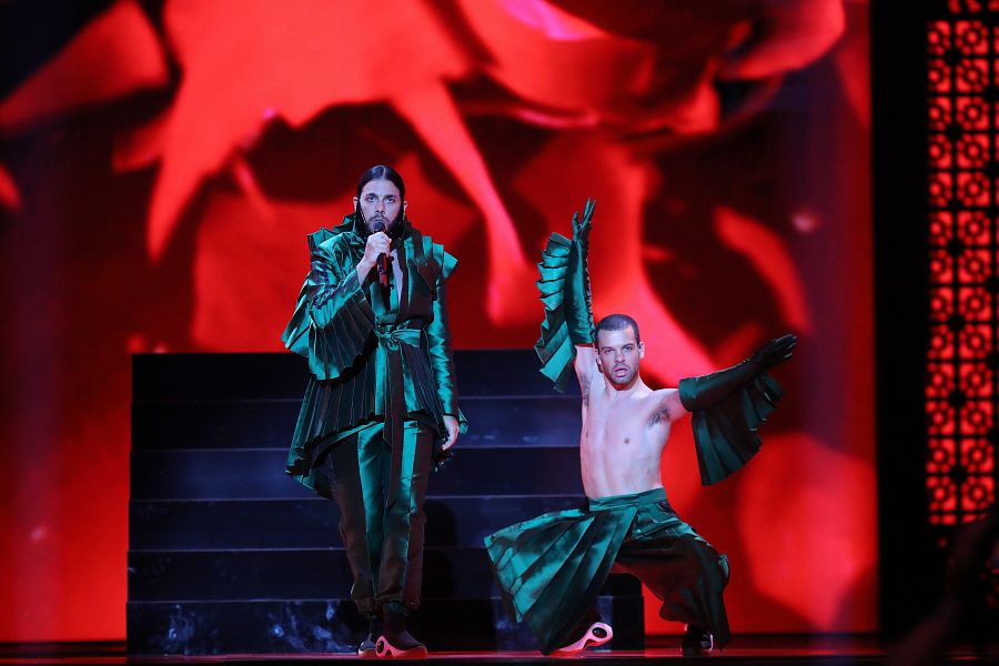 Conan Osiris durante el ensayo general de la primera semifinal de Eurovisión 2019