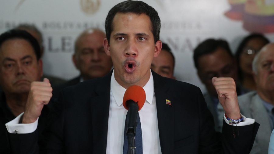 Rueda de prensa del presidente de la Asamblea Nacional, Juan Guaidó